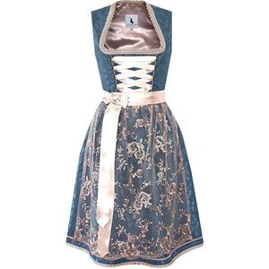Elegante Midi-Dirndl in Maat 32-52 met Kanten Schort