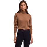 FALKE Luxury Classic Rollneck hoge kwaliteit elegant kasjmier coltrui dames bruin - maat L