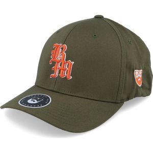 Hatstore- Old English Logo Olive Flexfit - Bearded Man Cap