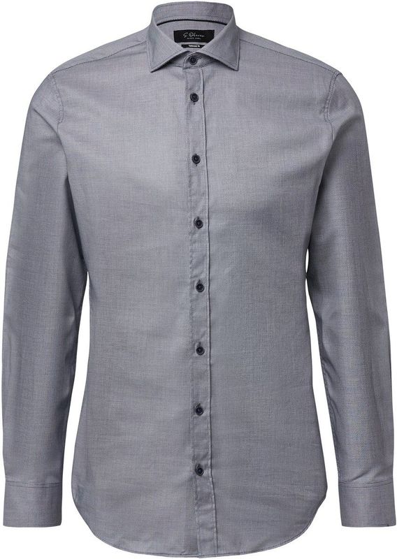 Shirt - Gedessineerd Overhemd - Lange Mouwen - Getailleerde Pasvorm