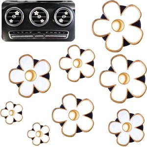 8 stuks madeliefjes bloemen luchtverfrisser voor auto - schattige decoratie voor ventilatieopeningen