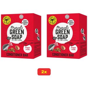 Marcel's Green Soap Conditioner Bar Argan & Oudh - 2x60 gram voordeelverpakking