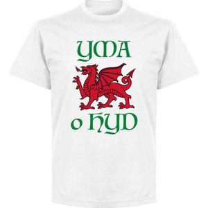 Wales Yma O Hyd T-Shirt - Wit - XXL