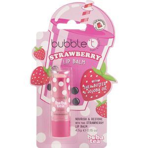 BubbleT | Lip balm in Strawberry | Lippenbalsem Aardbei | Intense hydratatie | Sheaboter en Jojoba-olie