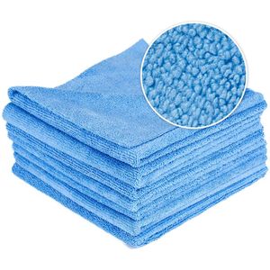 Koreaanse Microvezel doeken REGULAR 320 gsm - 40X40cm - 20 stuk - blauw - ongeëvenaarde kwaliteit, polijstdoeken, wax, microfiber