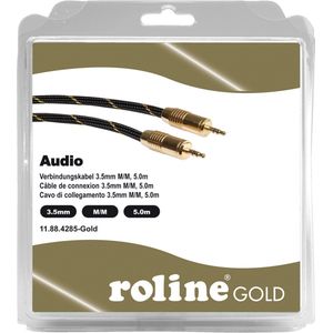 ROLINE GOLD 3,5 mm audio kabel M/M, Retail Blister, 5 m
