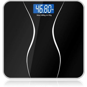 Digitale Personenweegschaal – 180kg / 400lb – Hoge Precisie – LCD Display – Step-On Technologie – Badkamerweegschaal