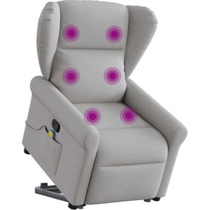 vidaXL Sta-op-massagestoel - Verstelbaar - Wolk Grijs