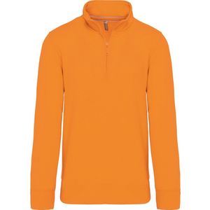 Sweatshirt Heren XS Kariban 1/4-ritskraag Lange mouw Orange 80% Katoen, 20% Polyester