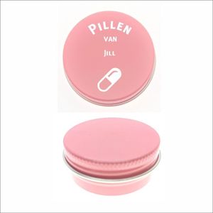 Pillen Blikje Met Naam Gravering - Jill