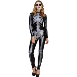 Skelettenkostuum - Halloween Catsuit dames - Maat S - 36-38