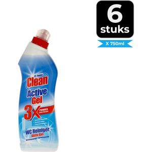 At Home Clean Toiletreiniger - Active Gel 750 ml - Voordeelverpakking 6 stuks
