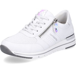 Sneakers - Effen - Leer - Ronde Neus - Met Plateau