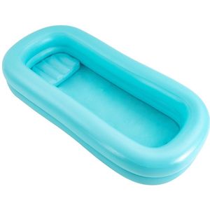 BellissiBo® Opblaasbaar Bad voor Volwassenen - Hulpmiddel - Badkuip Opvouwbaar - Douchezak & Pomp - 220x100 cm – Lichtblauw
