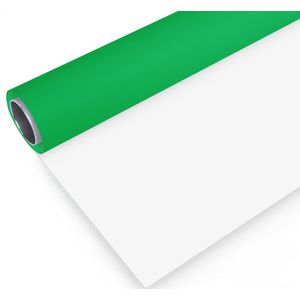 Bresser Vinyl Achtergrondrol voor Studiofotografie - 2x4M - Groen/Wit