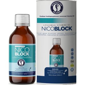 NicoBlock 300ml | Liposomale Vitamine B3 | Ondersteuning bij gedragsverandering, stoppen met roken | Vegan | Zonder nicotine & kunstmatige toevoegingen