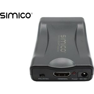 SIMICO HDMI naar Scart signaal adapter omvormer met 220V voeding