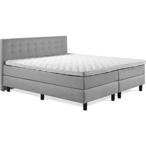 Boxspring Luxe 200x210 Knopen Grijs