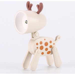 TL-23 LED Mini Opvouwbare Cartoon Bureaulamp Thuis Huisdier Vorm Decoratie Tafellamp, Spec: Spotted Deer (Grijs)