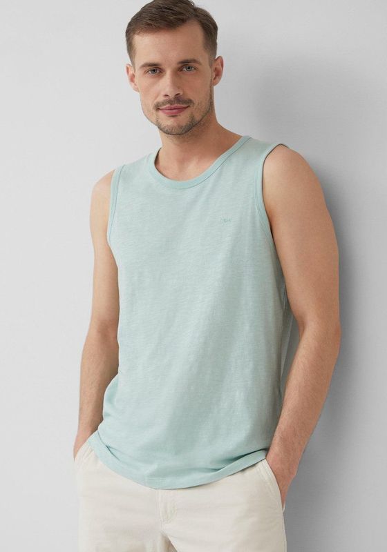 s.Oliver - T-shirt - Mintgroen - Normale Pasvorm - Mouwloos