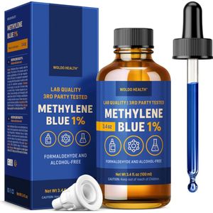 METHYLENE BLUE 1% – druppels 100ML ! HET GEHEIME WAPEN VOOR SUPERFOCUS, ENERGIE & LANGER LEVEN!
