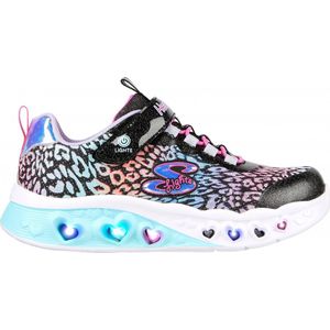 Skechers Flutter Heart Lights - Loves Meisjes Sneakers - Zwart/Multicolour - Maat 31