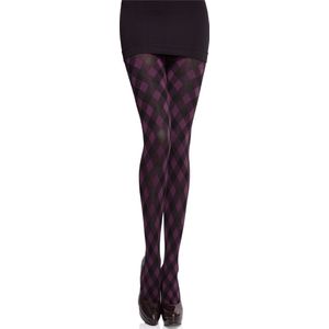 Merry Style MS-GB-317 Dames Panty - 60 DEN- Gedessineerd - 3D-technologie - Polyamide - Violet - M