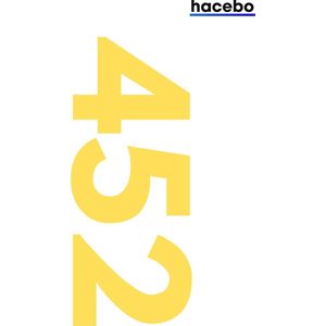 Cijfer Sticker - Geel - 9CM - Container sticker - 1 Stuks - 452