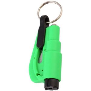 QuickFixed Veiligheidshamer - 2 IN 1 - Noodhamer - Met Gordelsnijder - Sleutelhanger - Auto - Lifehammer - Groen