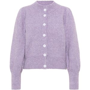 Mymo - Blonda - Vest - Paars Melange - Casual Oversized Cropped Vorm