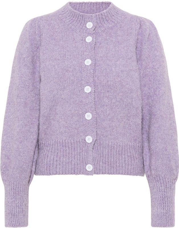 Mymo - Blonda - Vest - Paars Melange - Casual Oversized Cropped Vorm