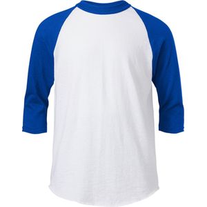 Soffe Raglan Honkbal Ondershirt 3/4 mouw - Royal Blauw - Jeugd Large