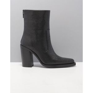 Bronx Mya Mae 34237 Enkellaarsjes - Enkelboots met rits - Dames - Zwart - Maat 41