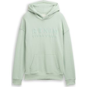 TOM TAILOR DENIM - Sweatshirt - Mintgroen - Capuchon - Losse Pasvorm