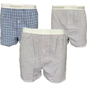 Embrator mannen Boxershorts 3-stuks geruit maat L