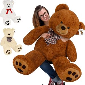 Monzana Knuffelbeer XL - 100cm Staand Pluch - Bruin