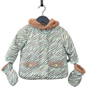 Ducksday - winterjas - baby - waterdicht - afneembare wantjes - peuter - unisex - Okapi - maat 80 - VALT GROOT - 86