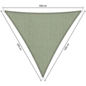 Shadow Comfort® Gelijkzijdige driehoek schaduwdoek - UV Bestendig - Zonnedoek - 500 x 500 x 500 CM - Moonstone Green