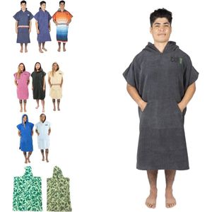 Sneldrogende Microvezel Poncho Omkleedhanddoek met Capuchon en Voorzak voor Strand, Zwembad en Surfen