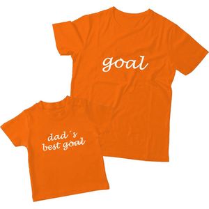 Matching oranje shirts Vader & Kind | WK Goal