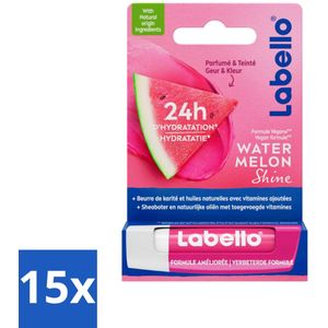Labello - Watermelon Shine - Lippenbalsem - Hydraterend & Glanzend - 5.5 ml - Bulkverpakking - 15 stuks
