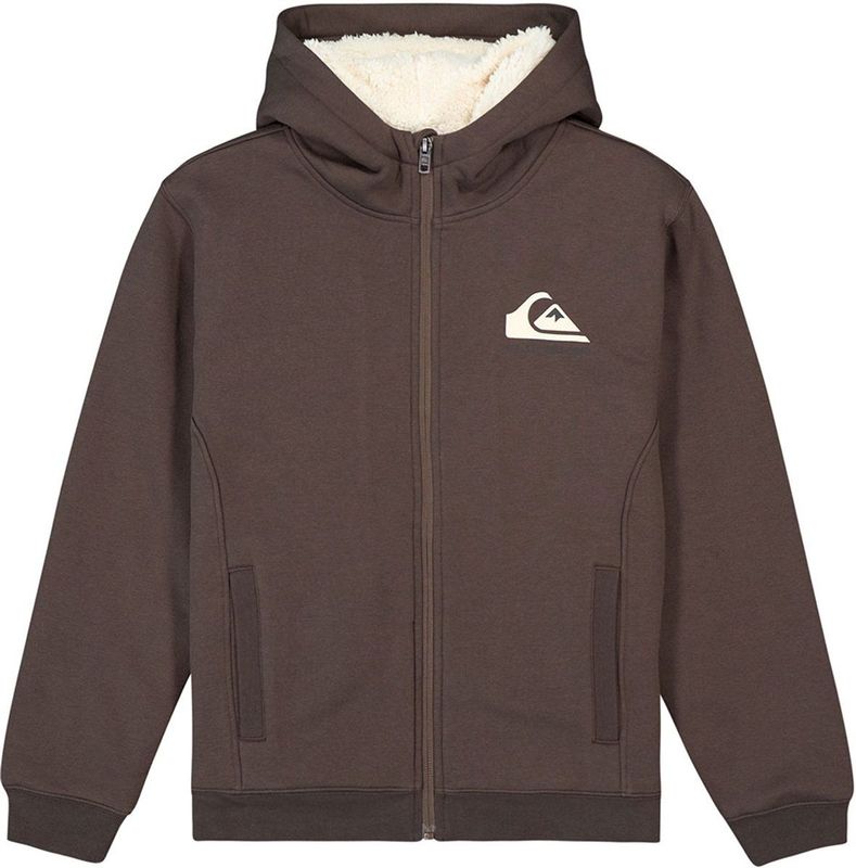 Quiksilver - Eqbft03947 - Sweatshirt - Bruin - Met Rits - Jongens 10 Jaar