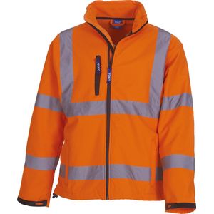 Yoko Signalisatie jack van softshell YHVK09 - Hi Vis Orange - S