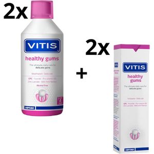 Vitis Gingival (Gezond Tandvlees) Voordeelverpakking - 2 x Tandpasta + 2 x Mondwater