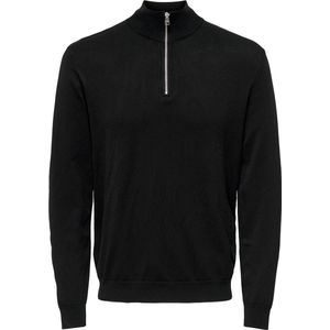 Only & Sons Trui Onswyler Life Ls Half Zip Knit 22021264 Black Mannen Maat - L