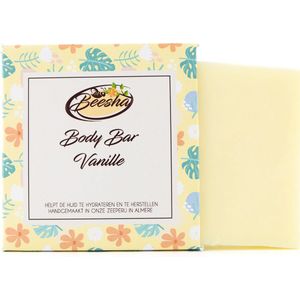 Beesha Body Bar Vanille | 100% Plasticvrije en Natuurlijke Verzorging | Vegan, Sulfaatvrij en Parabeenvrij