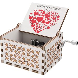 Valentijn muziekdoosje - antieke gegraveerde muziekdoos - Valentijn - verjaardagscadeau voor vriendin - vrouw - handslinger muziekdozen - romantisch cadeau voor verjaardag