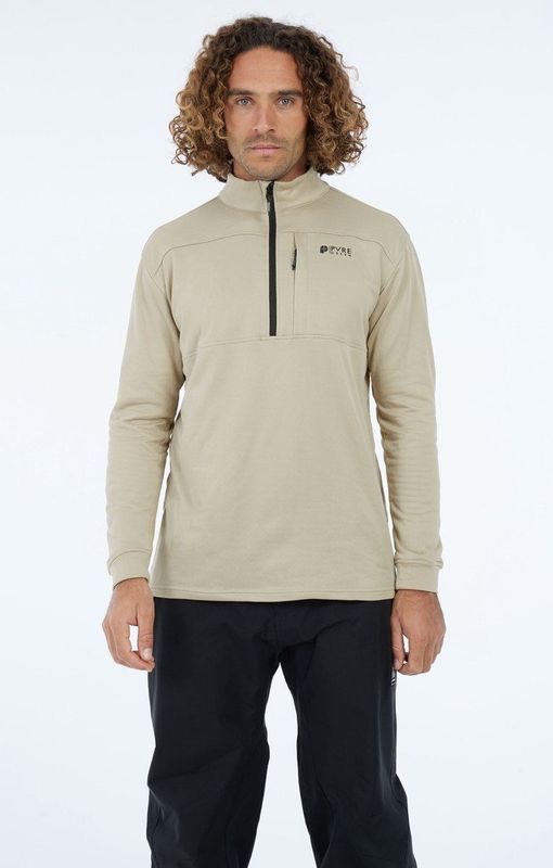 Protest Prtgraphic - Skipully Heren - Lange mouwen - 1/4 rits – Bamboobeige