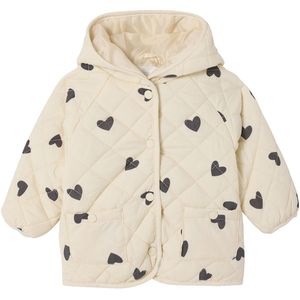 Gewatteerd Babyjasje - Vanille - Met Capuchon