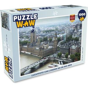 Puzzel Luchtfoto van Londen en de Big Ben - Legpuzzel - Puzzel 1000 stukjes volwassenen